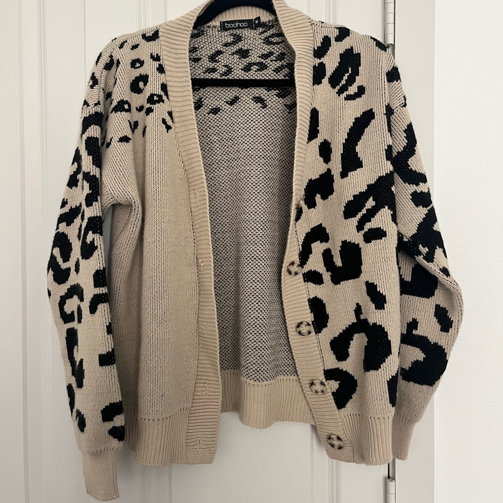 Boohoo Cheetah Print Cardigan